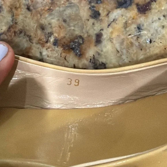 Jimmy Choo Yellow Patent Wedge Sandals - Picture 5 of 5